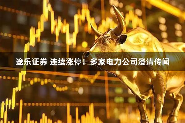 途乐证券 连续涨停！多家电力公司澄清传闻